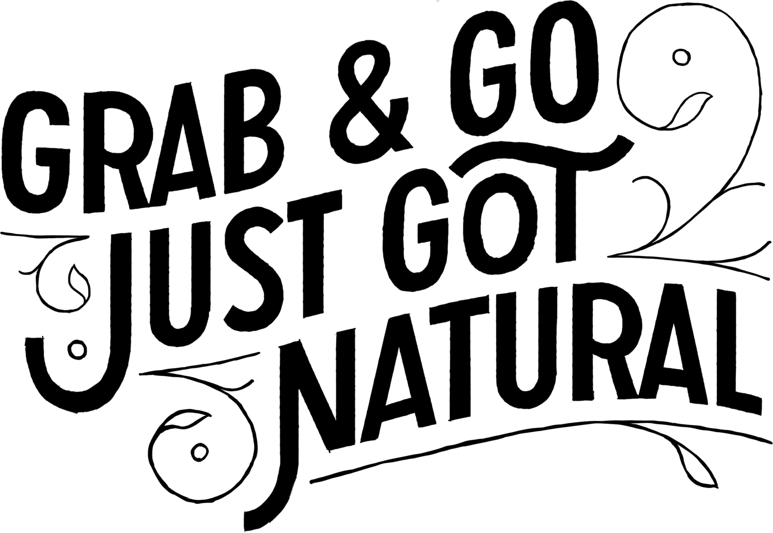 typographic packaging label design for a natural food brand