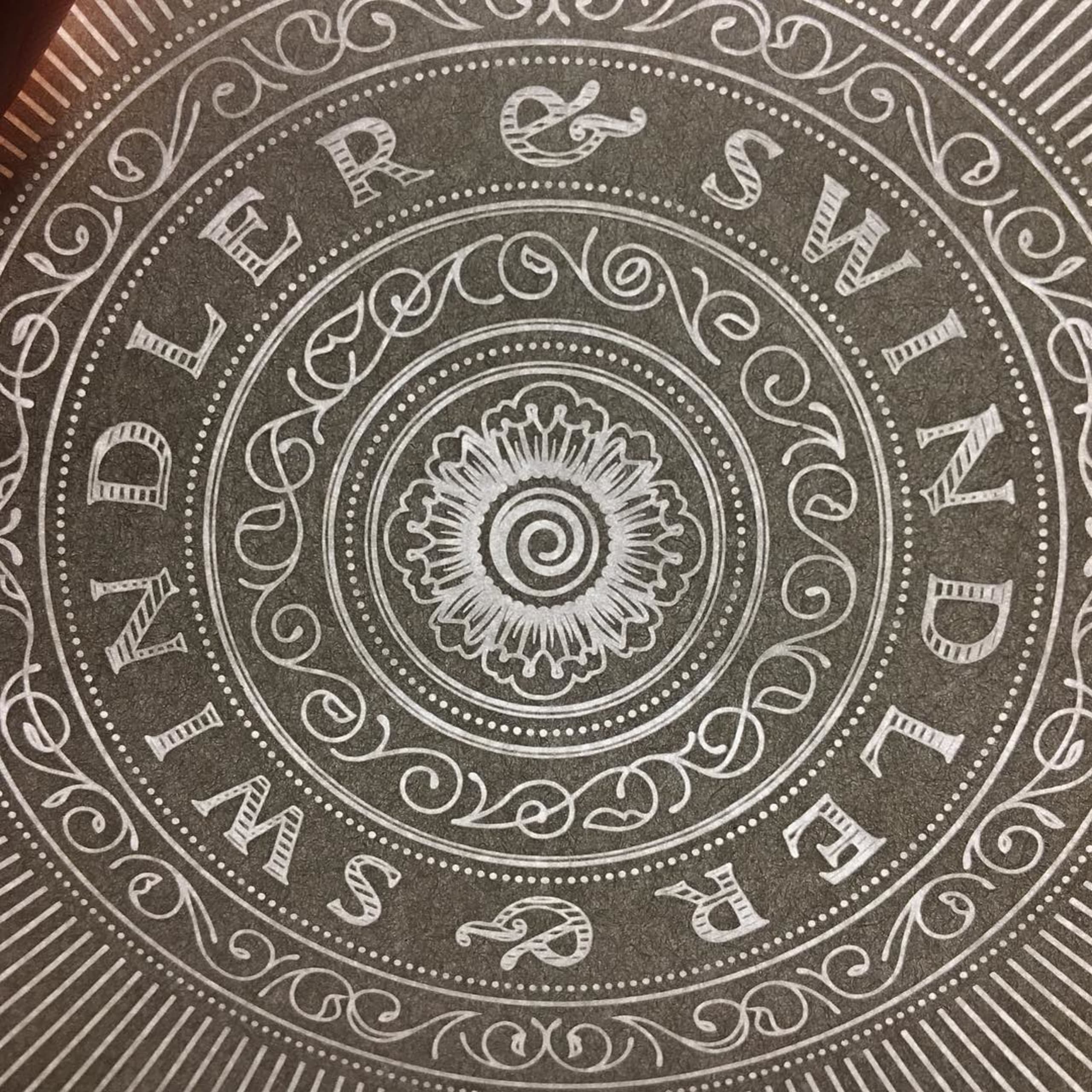 circular illustrated label design, clean ground